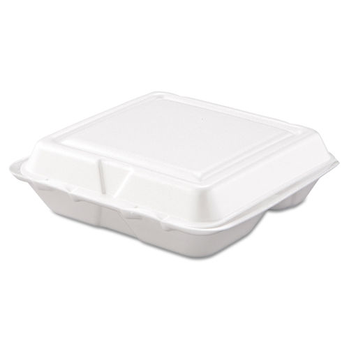 Dart 3 Compartment Foam Carryout Food Containers 8 Oz White Pack Of 200  Containers - Office Depot