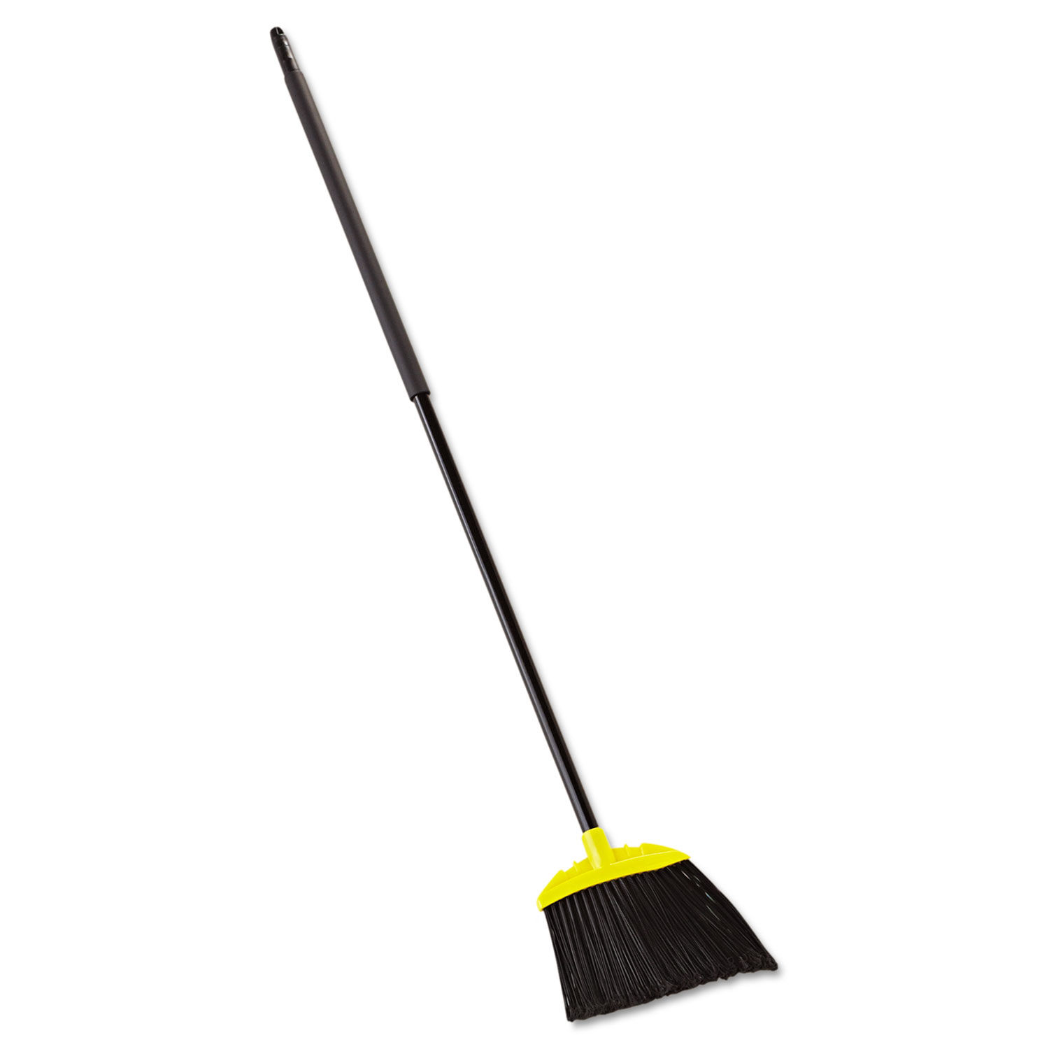 Rubbermaid Commercial Jumbo Smooth Sweep Angle Broom - Polypropylene  Bristle - 10.5 Overall Length - Black Metal Handle - 1 Each