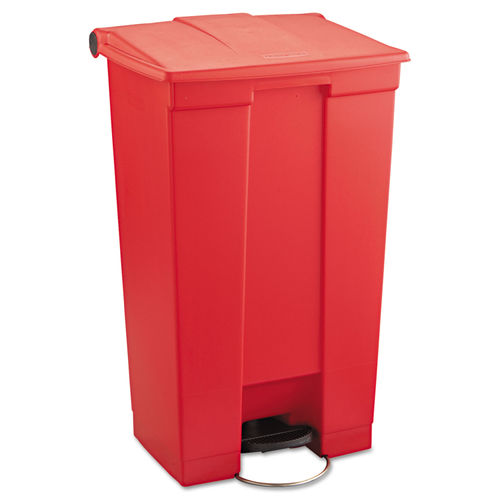 Rubbermaid Commercial Indoor Utility Step-On Waste Container 23 Gal Plastic Red