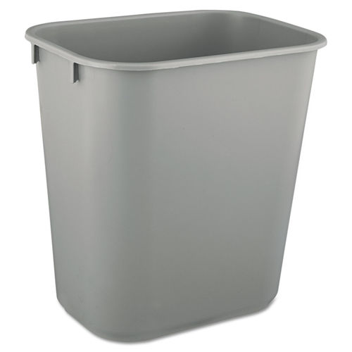 Rubbermaid Standard Series 13 qt Rectangular Wastebasket, Black