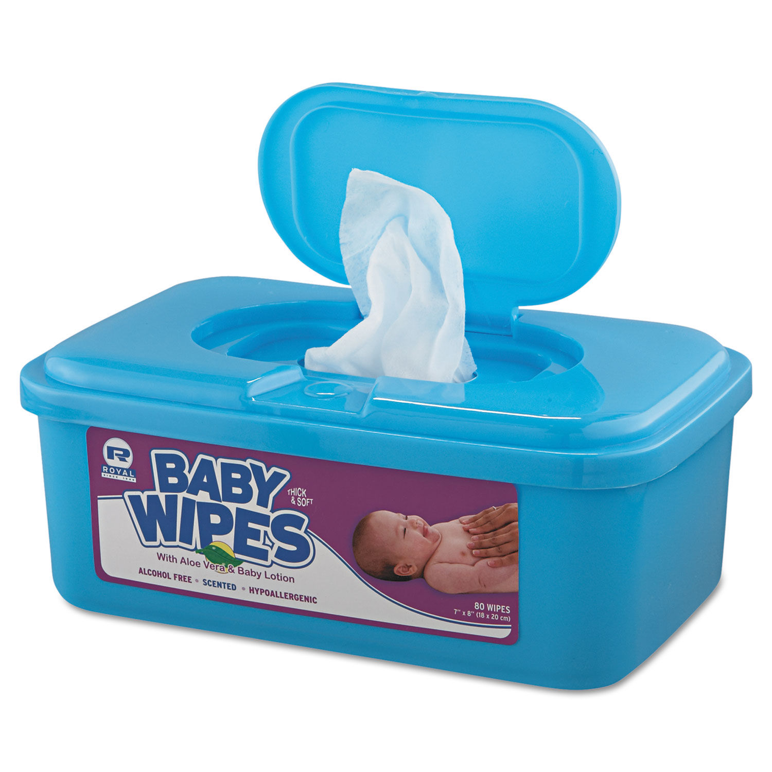 Baby Wipes Tub by AmerCareRoyal® RPPRPBWU80 | OnTimeSupplies.com