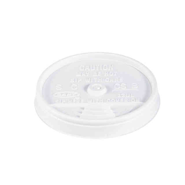 Sip Thru Lids, Fits 10 oz to 14 oz Foam Cups, Plastic, White, 100/Pack, 10 Packs/Carton Sip Thru Lids, Fits 10 oz to 14 oz Foam Cups, Plastic, White, 100/Pack, 10 Packs/Carton