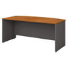 BSHWC72446 - Series C Collection Bow Front Desk, 71.13" x 36.13" x 29.88", Natural Cherry/Graphite Gray