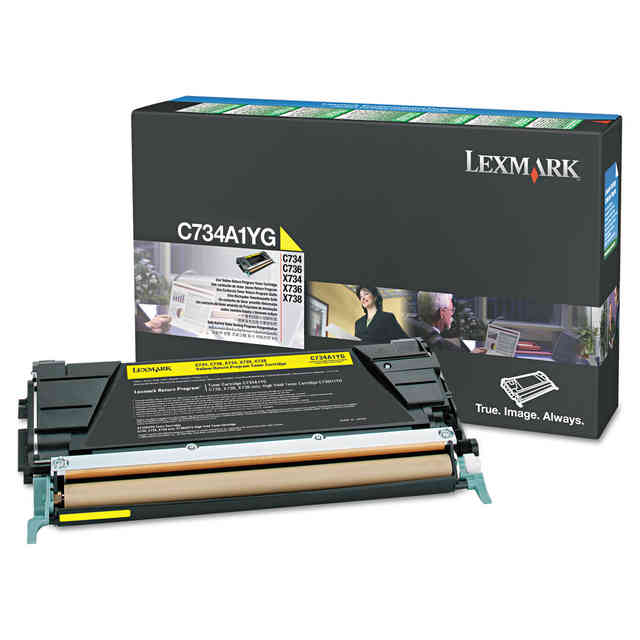C748H1YG Return Program High-Yield Toner, 10,000 Page-Yield, Yellow, TAA Compliant C748H1YG Return Program High-Yield Toner, 10,000 Page-Yield, Yellow, TAA Compliant