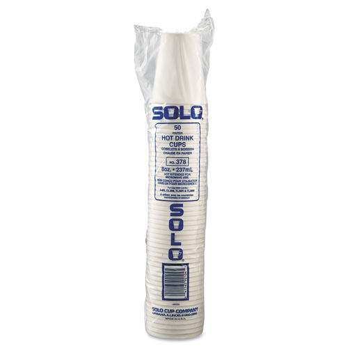 White Solo Paper Cup 8 oz (Pack of 50)