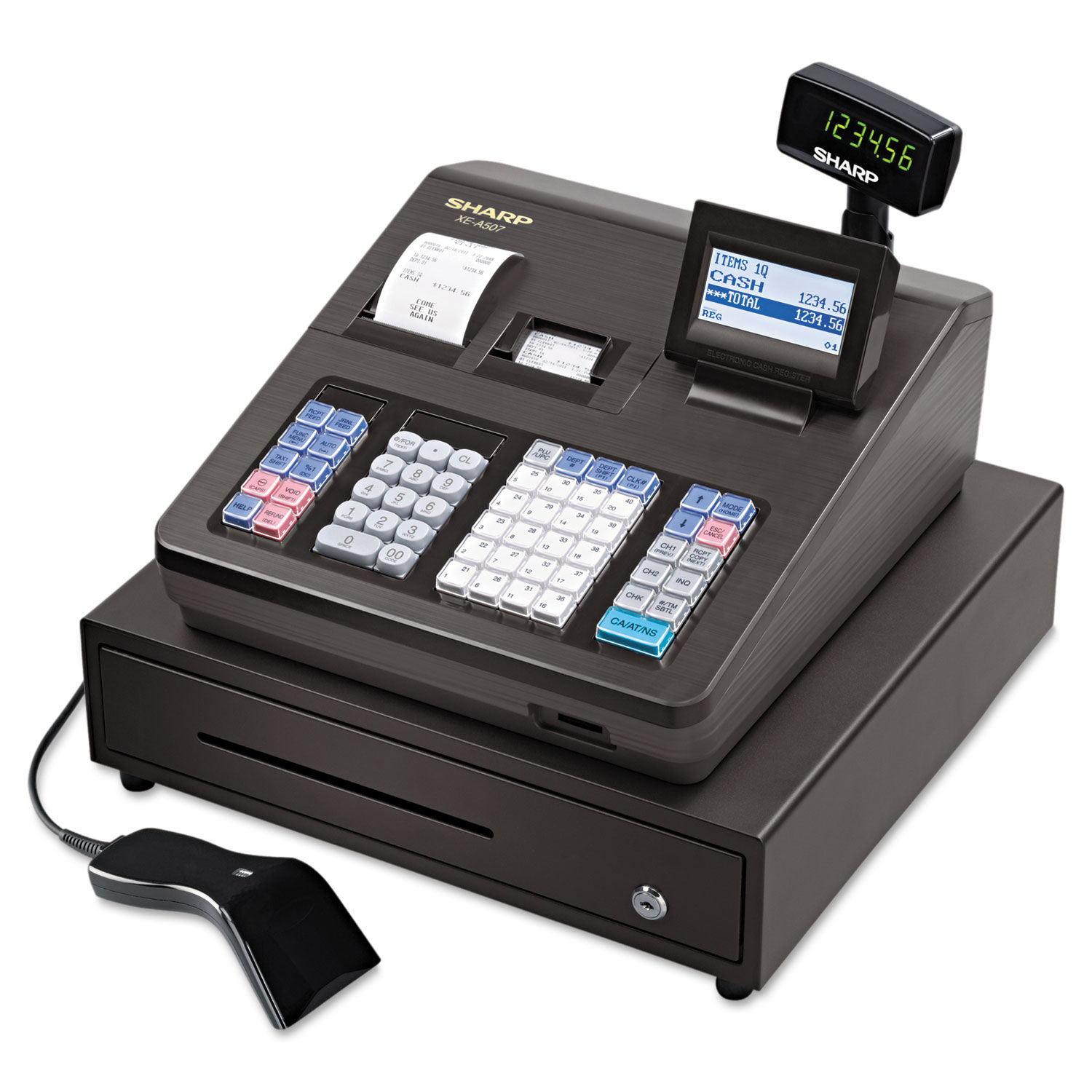 sharp cash register with scanner