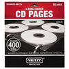 IDEVZ01415 - Two-Sided CD Refill Pages for Three-Ring Binder, 8 Disc Capacity, Clear/Black, 50/Pack