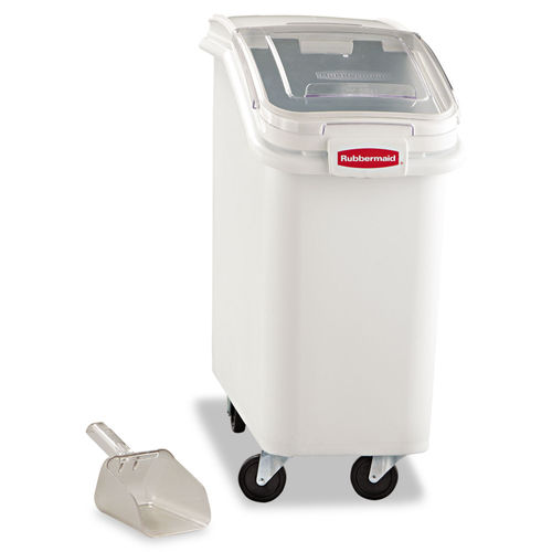 Rubbermaid Commercial White ProSave Mobile Ingredient Bin, 20.57 Gallon