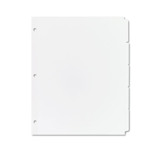 8-1/2'' x 11 Laser Cut Sheet, 20# White Stock, 5 Hole Punch Left