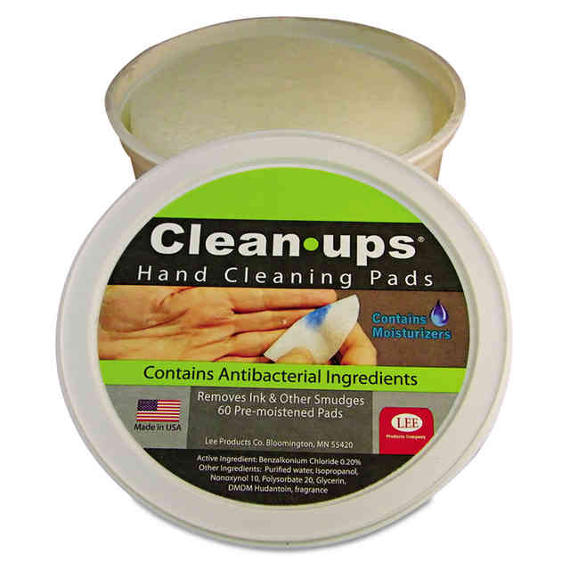 Clean-Ups Hand Cleaning Pads, Cloth, 1-Ply, 3 Clean-Ups Hand Cleaning Pads, Cloth, 1-Ply, 3