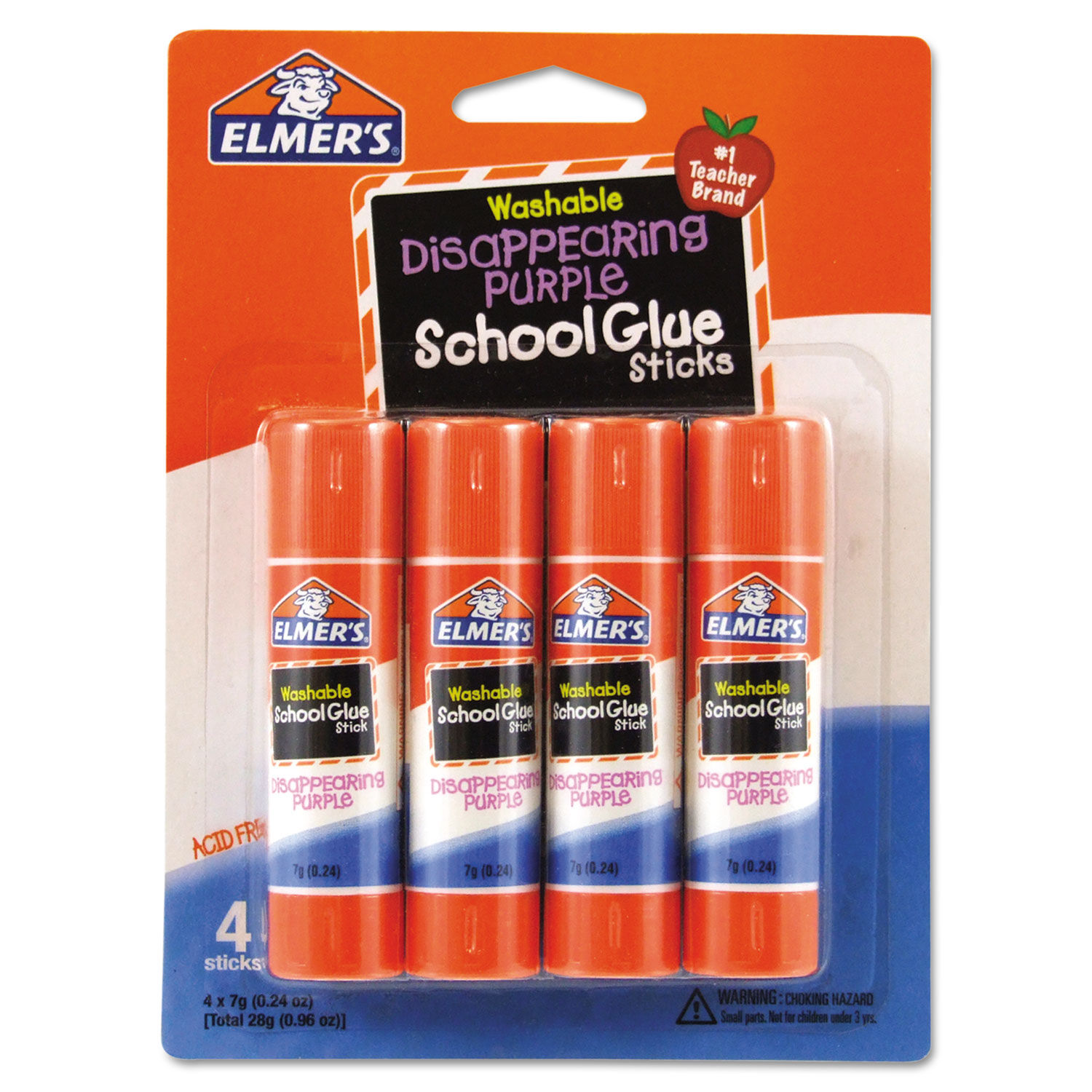 Elmer's Disappearing Purple School Glue Stick 3 Pk., Tape, Adhesives &  Fasteners, Household