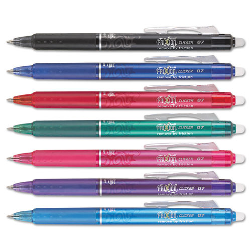 Refill for Pilot FriXion FriXion Ball, FriXion Clicker and FriXion LX Gel  Pens, Fine Point, Assorted Ink Colors, 3/Pack 