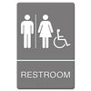 USS4811 - ADA Sign, Restroom/Wheelchair Accessible Tactile Symbol, Molded Plastic, 6 x 9