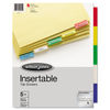 WLJ54309 - Insertable Tab Dividers, 3-Hole Punched, 5-Tab, 11 x 8.5, Buff, Assorted Tabs, 1 Set