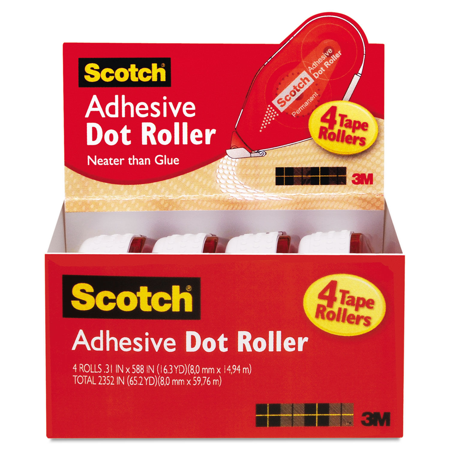 Double Sided Adhesive Roller By Scotch Mmm6055bns Ontimesupplies Com