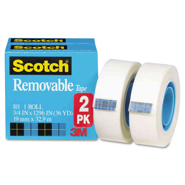  Staples Invisible Tape, 3/4 x 1296, 1 Core, 6 Pack : Clear  Tapes : Office Products