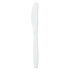 SCCGBX6KW0007BX - Guildware Extra Heavyweight Plastic Cutlery, Knives, White, 100/Box