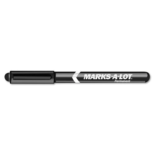 Avery Marks A Lot Regular Desk-Style Permanent Marker, Chisel Tip, Black, 24-Pack