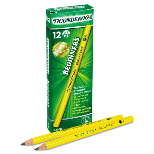 Ticonderoga Woodcase Pencil, 2 HB, Black - 12 count