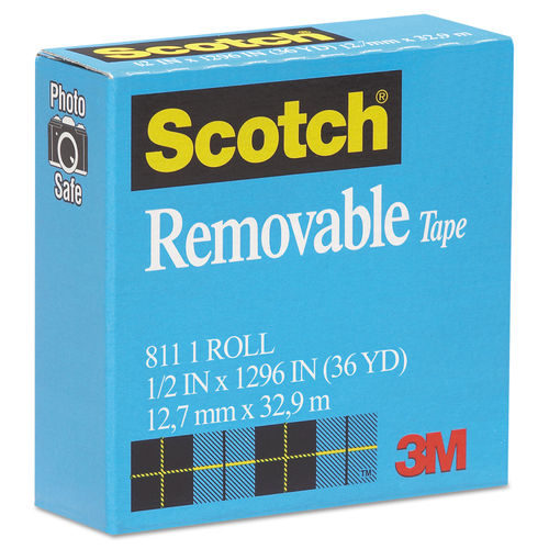 3M Scotch Double-Sided Tape, 3 Core, Transparent, 3/4 x 1296 - 2 rolls