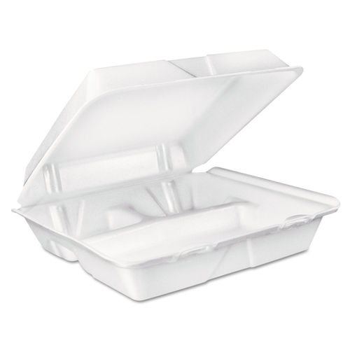 Dart Foam Container, 8W x 8L, White, 200 ct