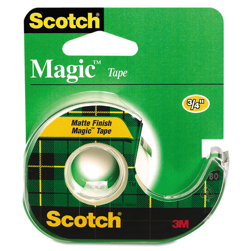 Scotch Magic Transparent Tape in Dispenser - 3/4'' x 650'', 1'' Core