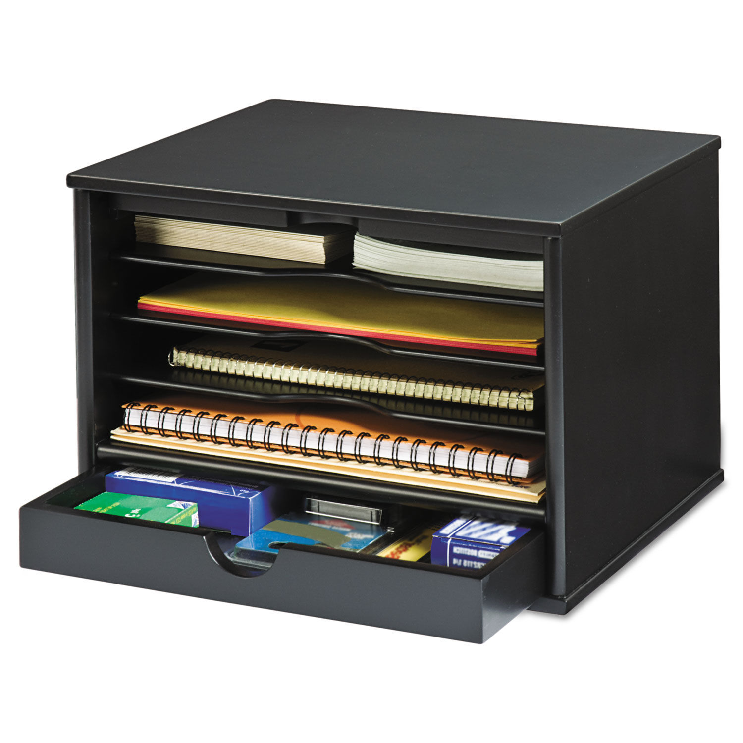 Midnight Black Collection Desktop Organizer By Victor Vct47205