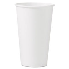 Solo 412WN: Single-Sided Poly Paper Hot Cups, 12 oz, White, 50 / Bag