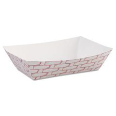 Choice 64 oz. White Paper Soup / Hot Food Cup Vented Lid - 150/Case