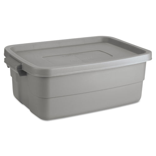 Rubbermaid Dark Indigo Metallic Roughneck Storage Box, 3 Gallon