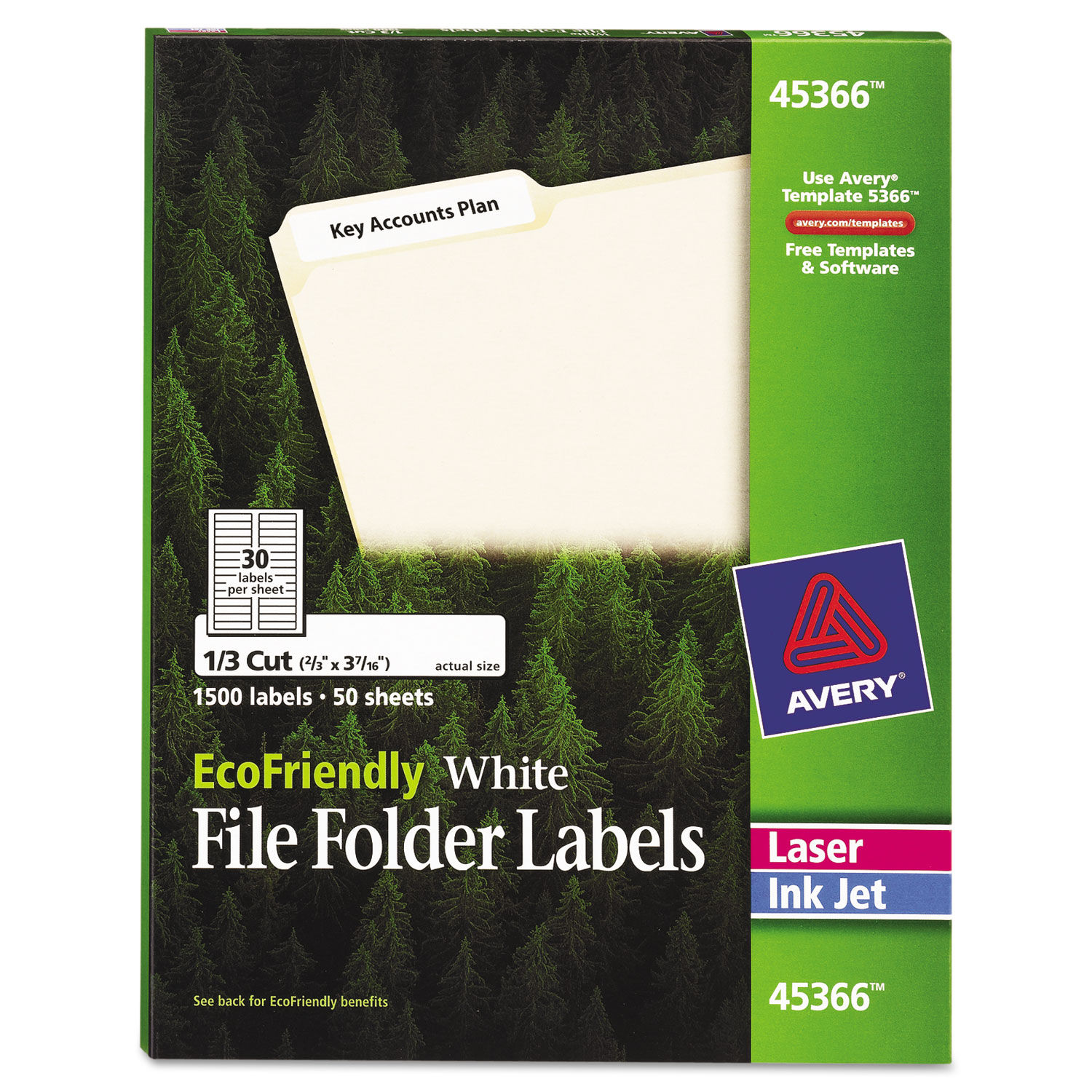 EcoFriendly Permanent File Folder Labels by Avery® AVE45366 |  