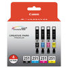 CNM6513B004 - 6513B004 (CLI-251) ChromaLife100+ Ink, Black/Cyan/Magenta/Yellow, 4/Pack