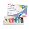 PENPHN12 - Oil Pastel Set With Carrying Case, 12 Assorted Colors, 0.38" dia x 2.38", 12/Set