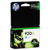 HEWCD972AN - HP 920XL, (CD972AN) High-Yield Cyan Original Ink Cartridge