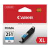 CNM6449B001 - 6449B001 (CLI-251XL) ChromaLife100+ High-Yield Ink, 695 Page-Yield, Cyan