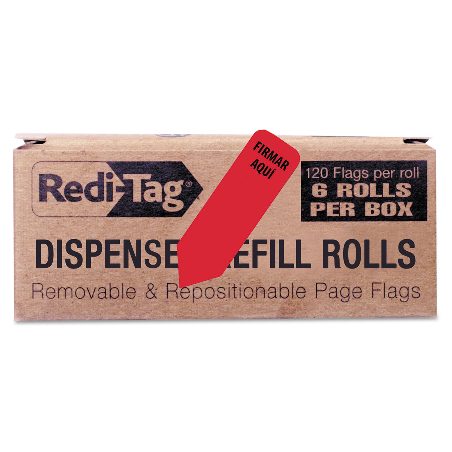 Spanish Arrow Page Flags Roll Dispenser Refill by RediTag® RTG91004