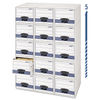 FEL00312 - STOR/DRAWER STEEL PLUS Extra Space-Savings Storage Drawers, Legal Files, 17" x 25.5" x 11.5", White/Blue, 6/Carton