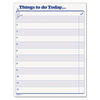 TOP2170 - "Things To Do Today" Daily Agenda Pad, One-Part (No Copies), 8.5 x 11, 100 Forms Total