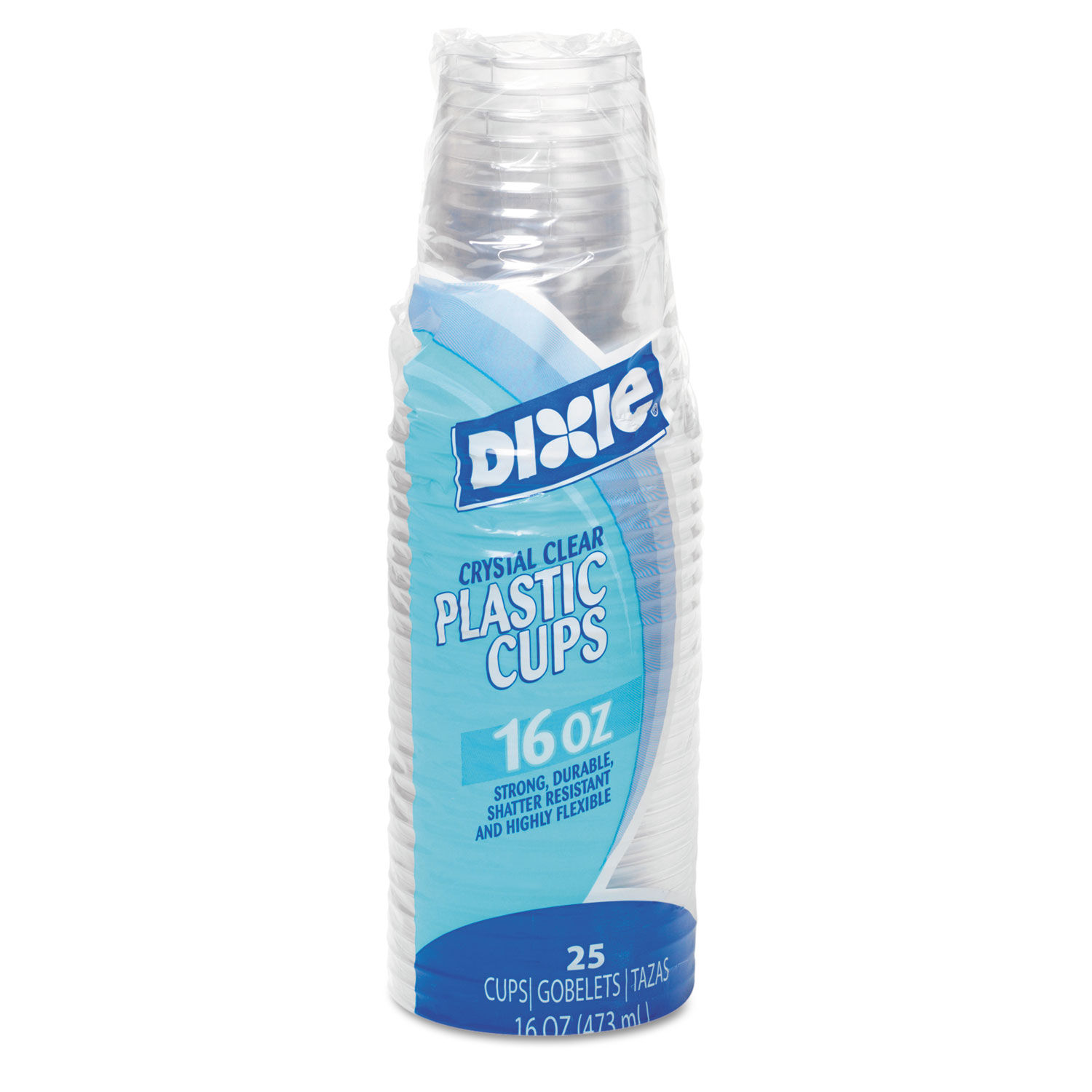 Dixie Crystal Clear Plastic Cups 16 Oz Pack Of 25 Cups - Office Depot