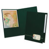 OXF04164 - Monogram Series Business Portfolio, Premium Cover Stock, 0.5" Capacity, 11 x 8.5, Green w/Embossed Gold Foil Accents, 4/Pack