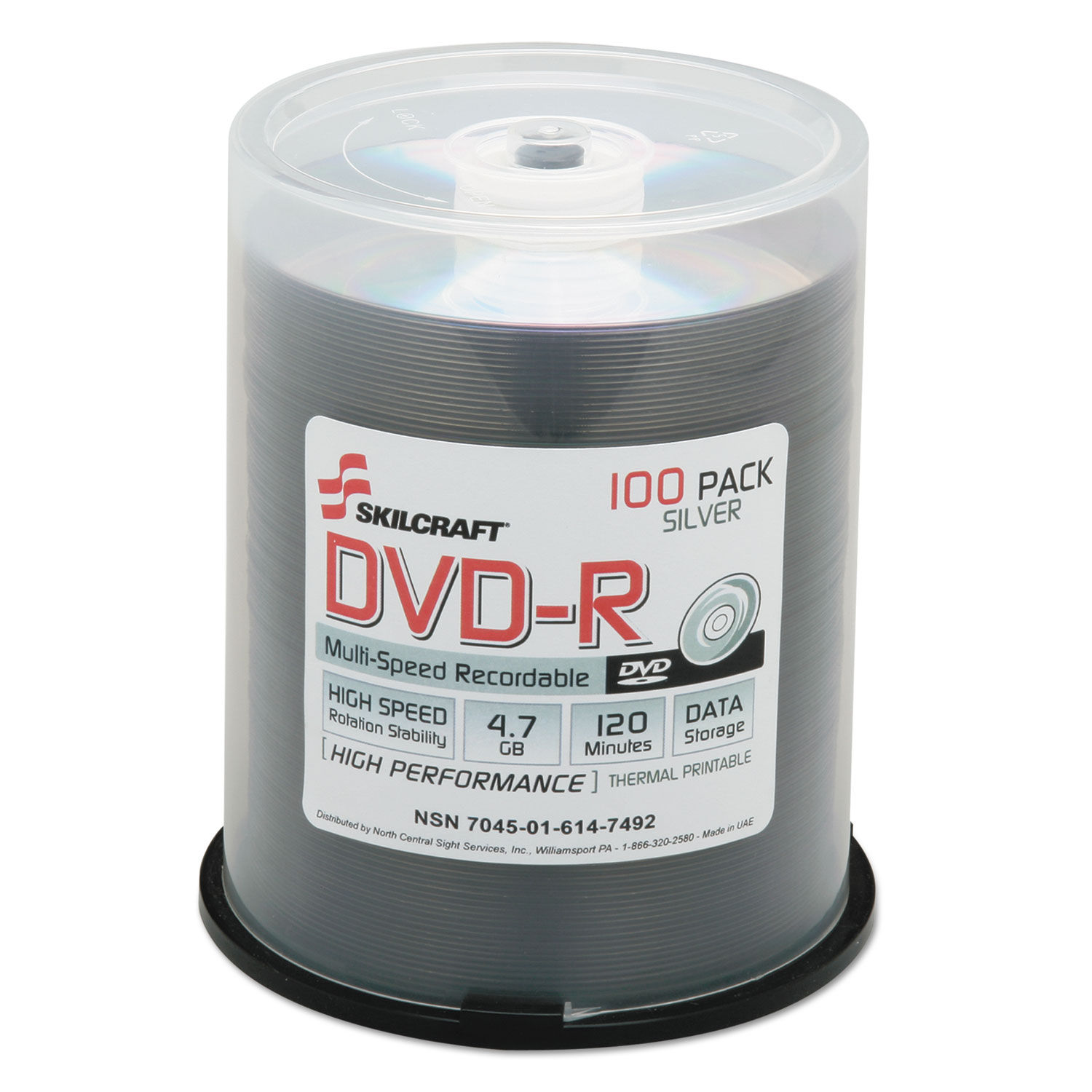 SKILCRAFT DVD-R Recordable Disc by AbilityOne® NSN6147492 |  OnTimeSupplies.com