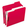 PFX21319 - Colored Classification Folders with Embossed Fasteners, 2 Fasteners, Letter Size, Red Exterior, 50/Box