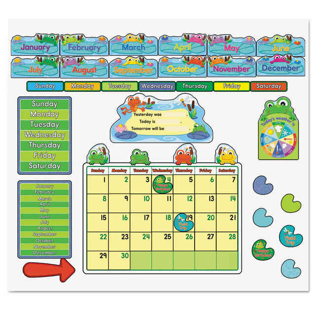 Funky Frog Calendar Bulletin Board Set by Carson-Dellosa Education  CDP110205 | OnTimeSupplies.com