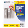 CLI70013 - Self-Adhesive Ring Binder Label Holders, Top Load, 1 x 2,81, Clear, 12/Pack