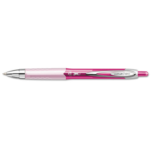 Uni-Ball Signo 207 Gel Pen, Retractable, Medium 0.7 mm, Purple Ink, Smoke/Black/Purple Barrel, Dozen