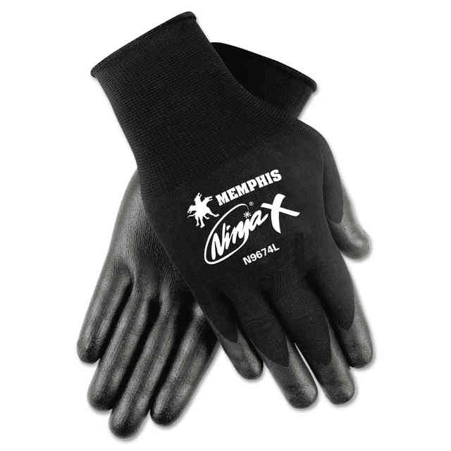 Ninja x Bi-Polymer Coated Gloves, X-Large, Black, Pair Ninja x Bi-Polymer Coated Gloves, X-Large, Black, Pair