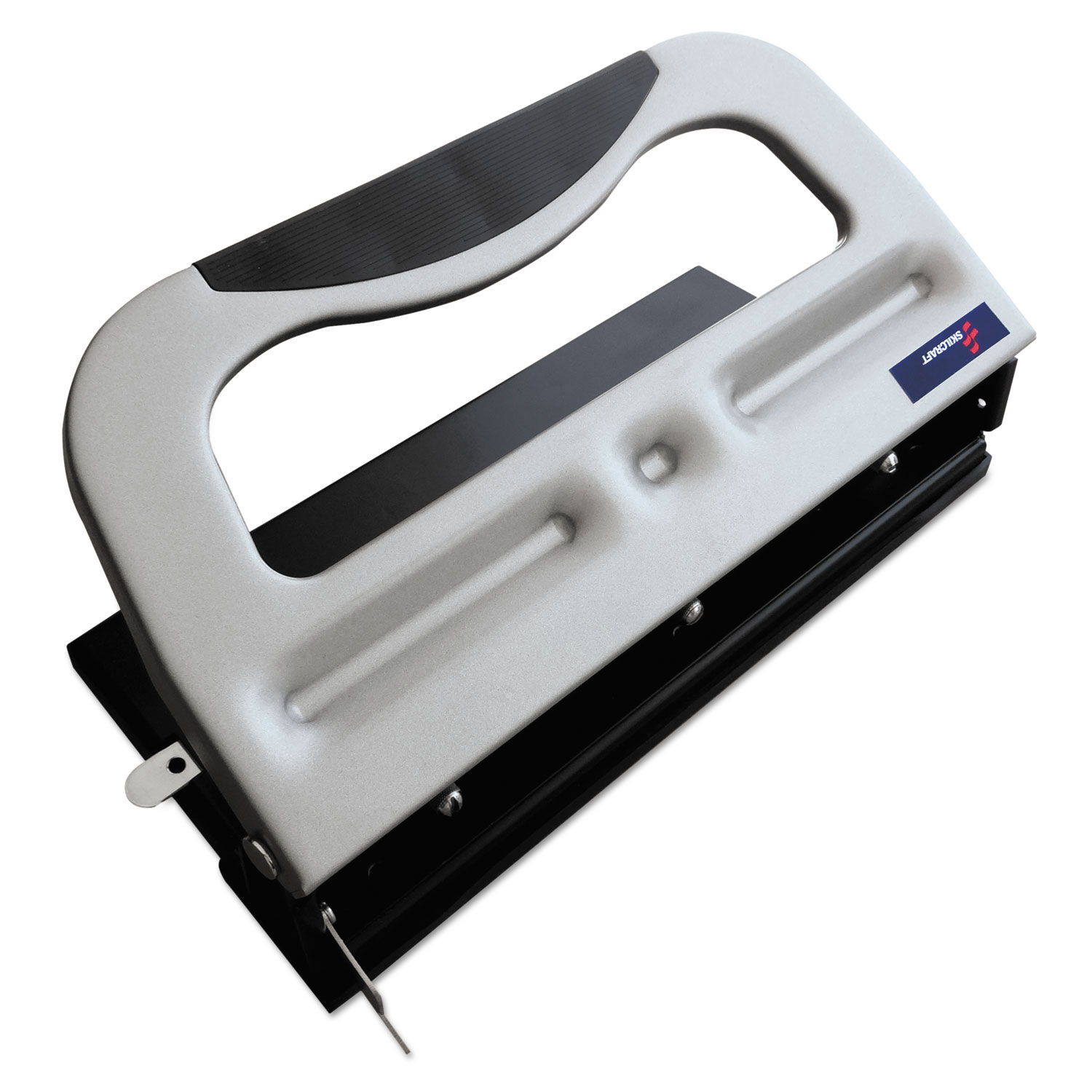 SKILCRAFT NSN4316251 Black Heavy-Duty Adjustable 3-Hole Punch