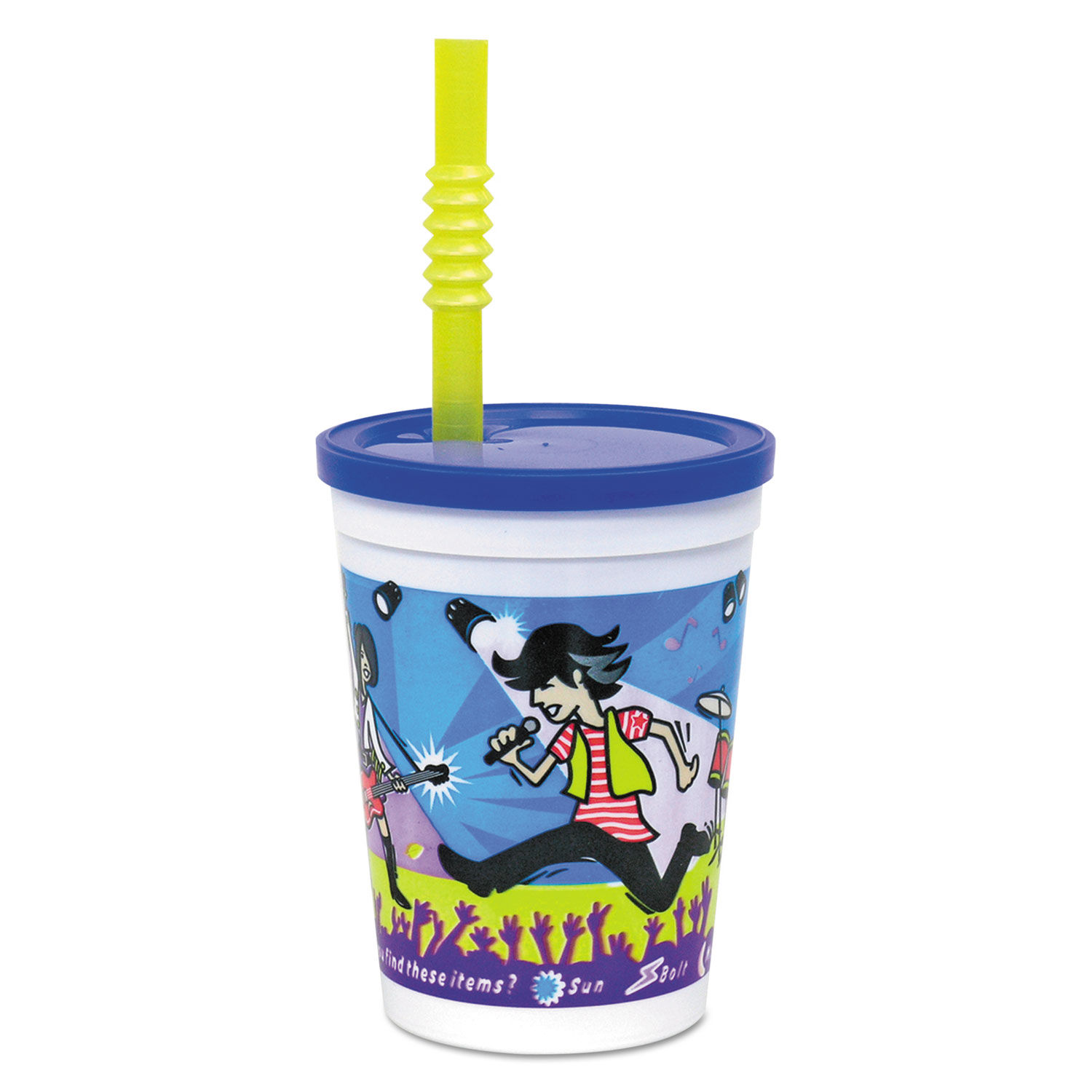 Kids Cups with Lids & Straws