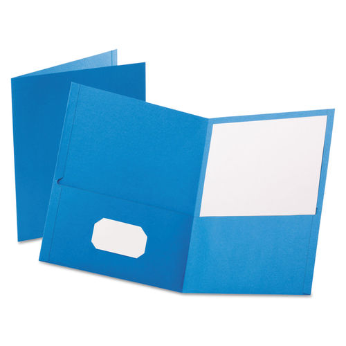 Office Depot Brand 2 Pocket Paper Folders Dark Blue Pack of 25