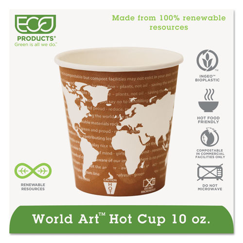 50/Pack ECOEPBHC10WAPK Eco-Products World Art Renewable